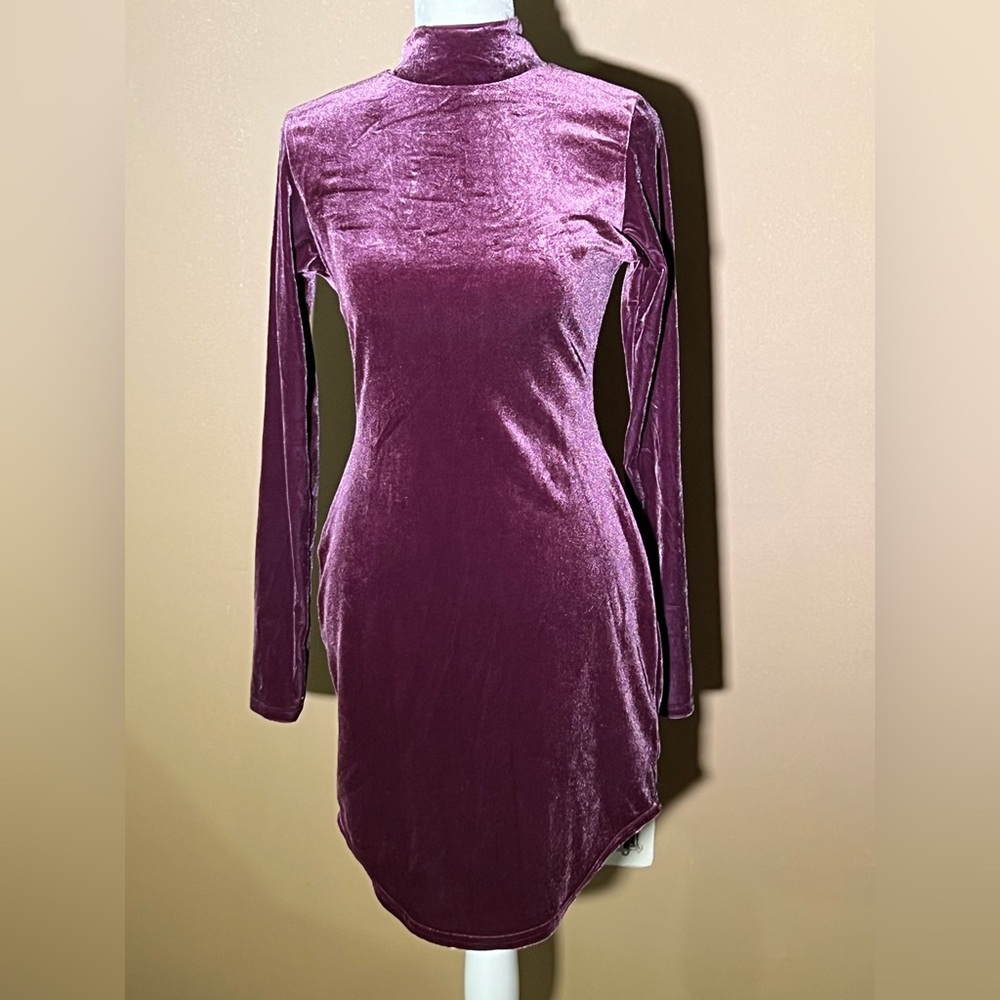 Purple velvet dress